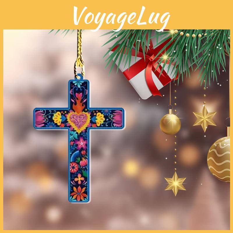 Car Easter Acrylic Cross Pendant With Minimalist Design For Vehicle Interior Decor