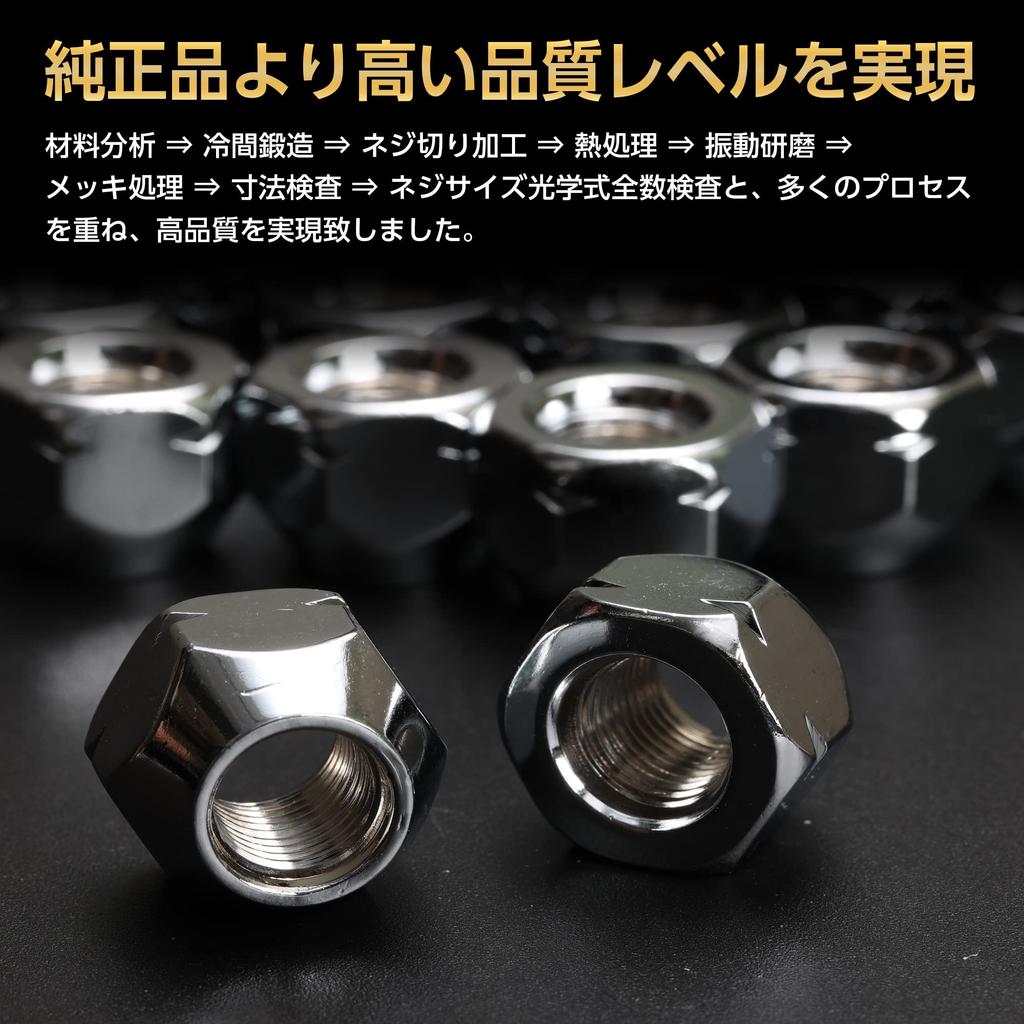 SHINSEI Wheel M12 for Toyota and Other Vehicles T-20K Nuts, P1.5, 21mm, 20-Pack,