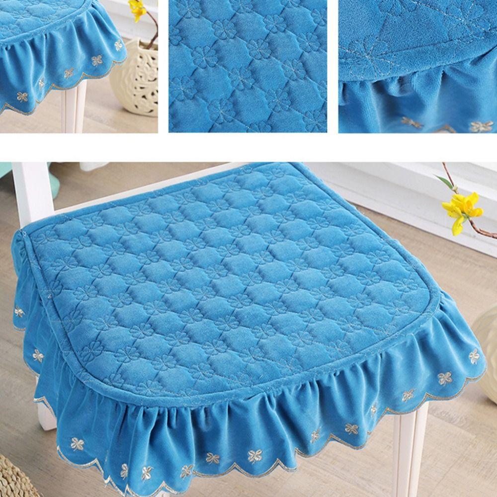 Non-Slip Pastoral Style Dining Chair Cushion Soft Winter Student Cushion  Restaurants