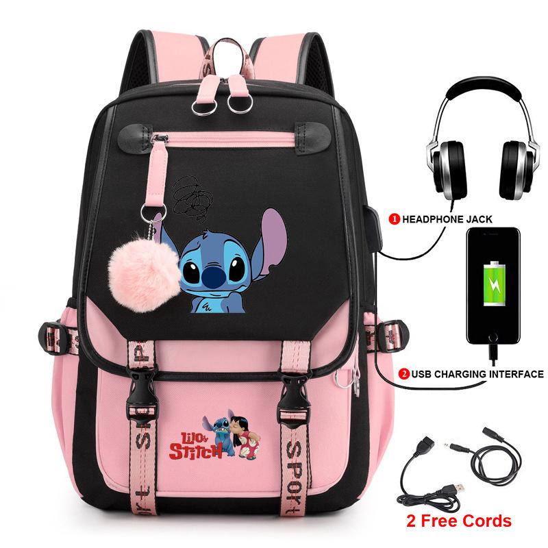 Backpack Student School Bag Fashion Backpack Usb Computer Bag Large Capacity Burden Reduction School Bag