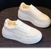 New U Leather Women's White Casual Woman Vulcanize Sneakers Breathable Sport Walking Running Platform Flats Shoes