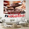 Custom Name Nutella Print Tapestry, Backdrop, Easy Setup, Ideal for Bedroom, Office & Living Room, with Aesthetic Wall Hanging Decor.