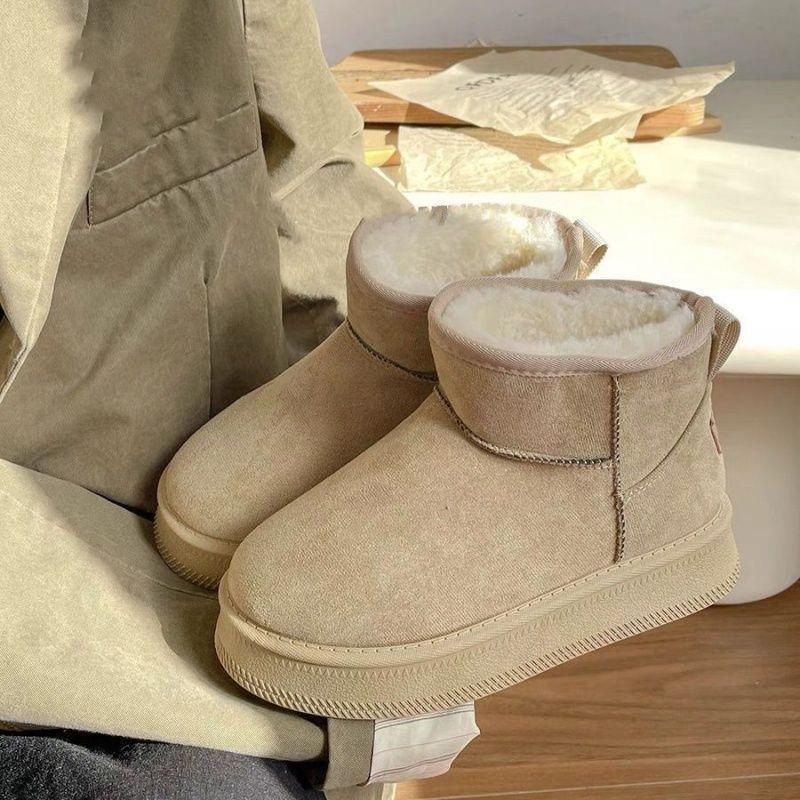 Non-slip and Cold-proof Cotton Shoes Snow Boots Fleece Thickened Cotton Boots Winter New Thermal Cotton Shoes