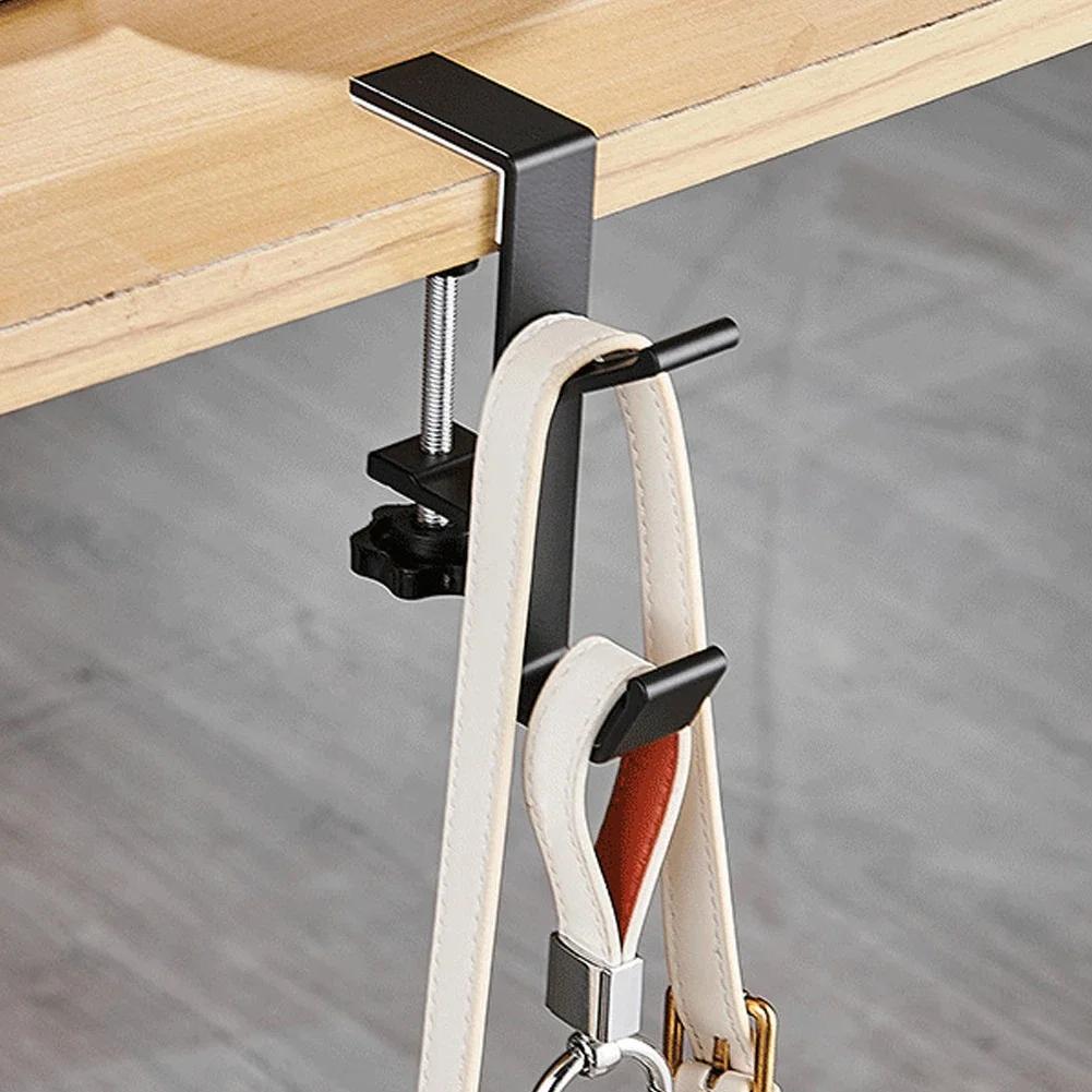 Punch-free Desk Edge Hook Adjustable Gaming Headset Desk Hanger Backpack Storage Hanging Hook Holder  Home Office Organizer