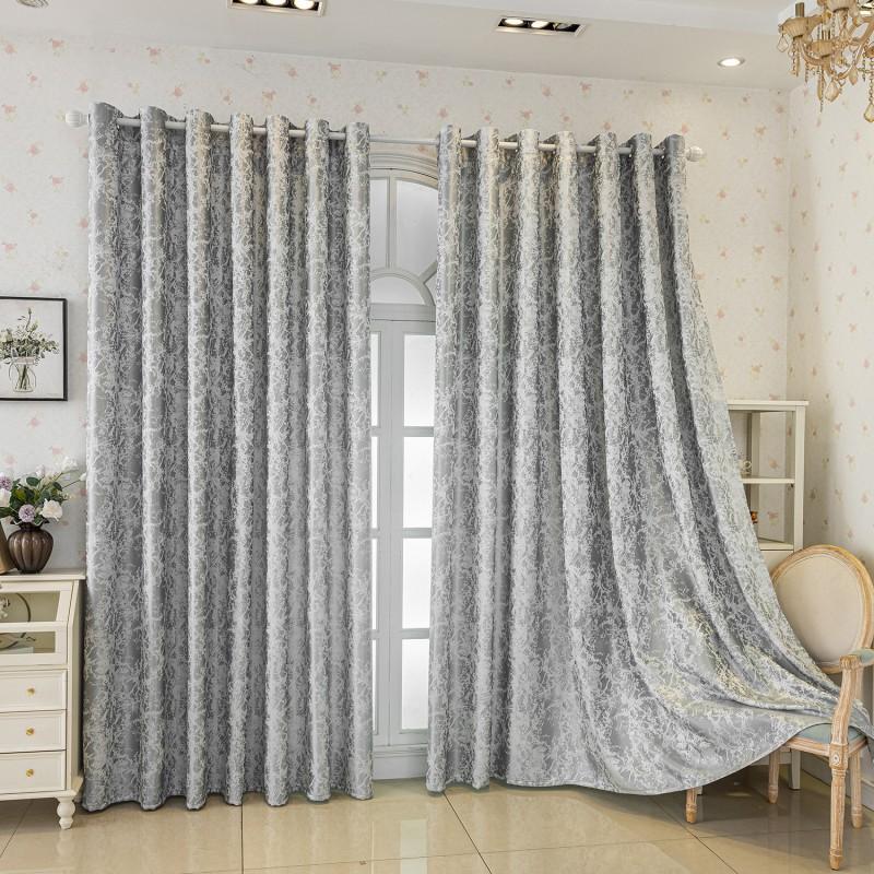 Modern Minimalist Tree Bark Texture Jacquard Blackout Curtain Living Room Bedroom Office