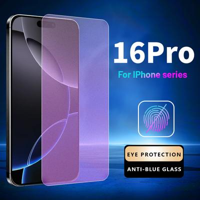 Anti Blue Ray Matt Gehärtetes Glas für iPhone 11 12 13 Mini 14 15 16 Pro Max X XR XS Max 6 6s 7 8 Plus Displayschutz