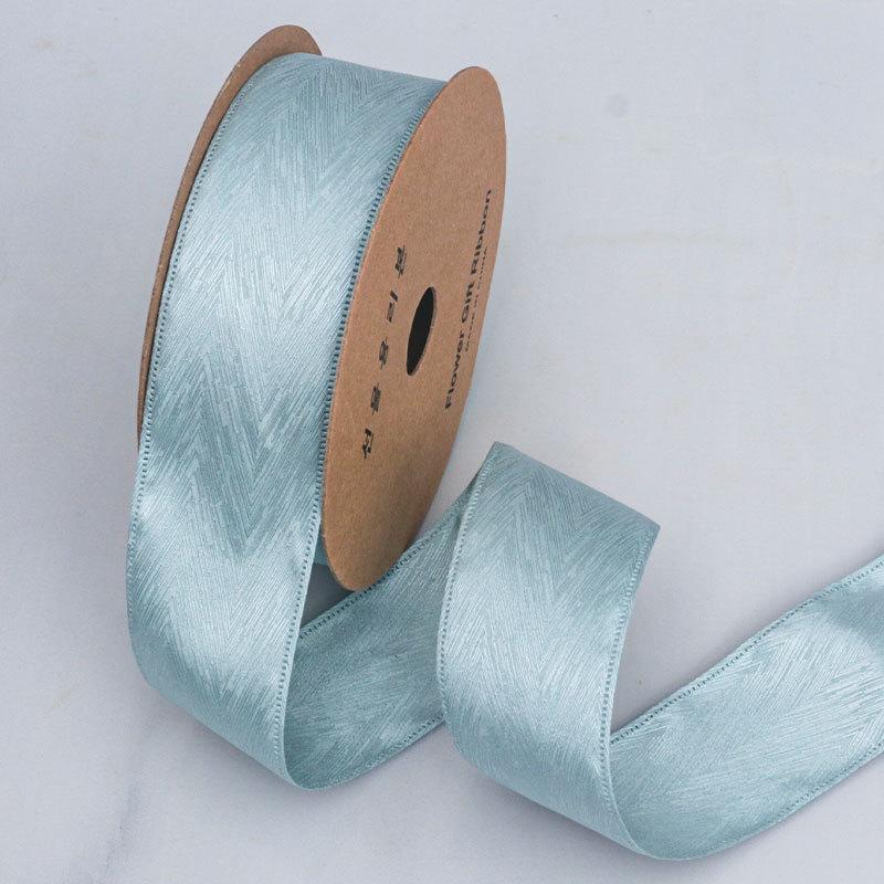 Decorative Romantic and Cozy Solid Color Matte Herringbone Twill Patterned Ribbon Handmade Diy Bow Tie Hair Collar Hat Gift Box Decorative Ribbon