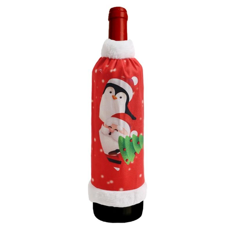 29cm Wine Gift Bag Christmas Wine Bottle Bag Decoration Xmas Party Banquet Ornament for Navidad New Year 2025 Penguin Santa Clau