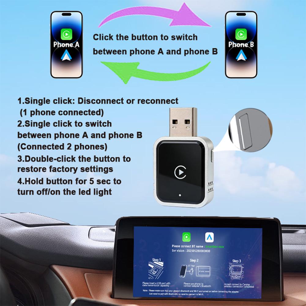 2026 Wireless CarPlay & Android Auto Adapter: Wired to Wireless Interconnection