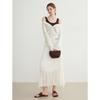 ELLE French Textured Pleated Midi Skirt