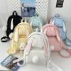 Korean version of sweet schoolbag for girls, cute rabbit ears backpack for high school students, light high school students, small backpack for travel