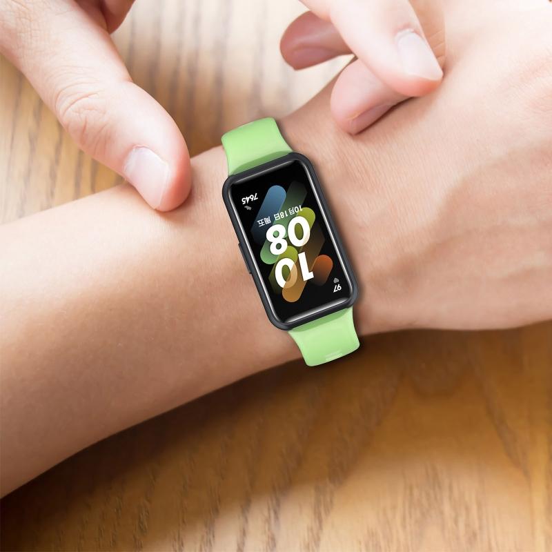 Schnellverschluss Smartband Ersatzband Durchscheinendes Silikon Armband Armreif für Huaweiband 7 Weiches Armband 1 Stück