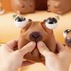 Popping Eye Capybara Squeeze Toy Anxiety Stress Relief Sitting Capybara Pinch Sensory Toy Soft Stress Ball Animal Fidget Toy