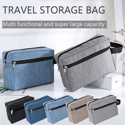 Women/Men Large Capacity Makeup Bag Travel Portable Toiletries Bag Waterproof Portable Handheld Stain Resistant Storage Bag Cosmetics Essential Bag