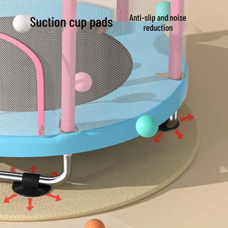 WEZHO Kids Indoor Trampoline with Adjustable Handle