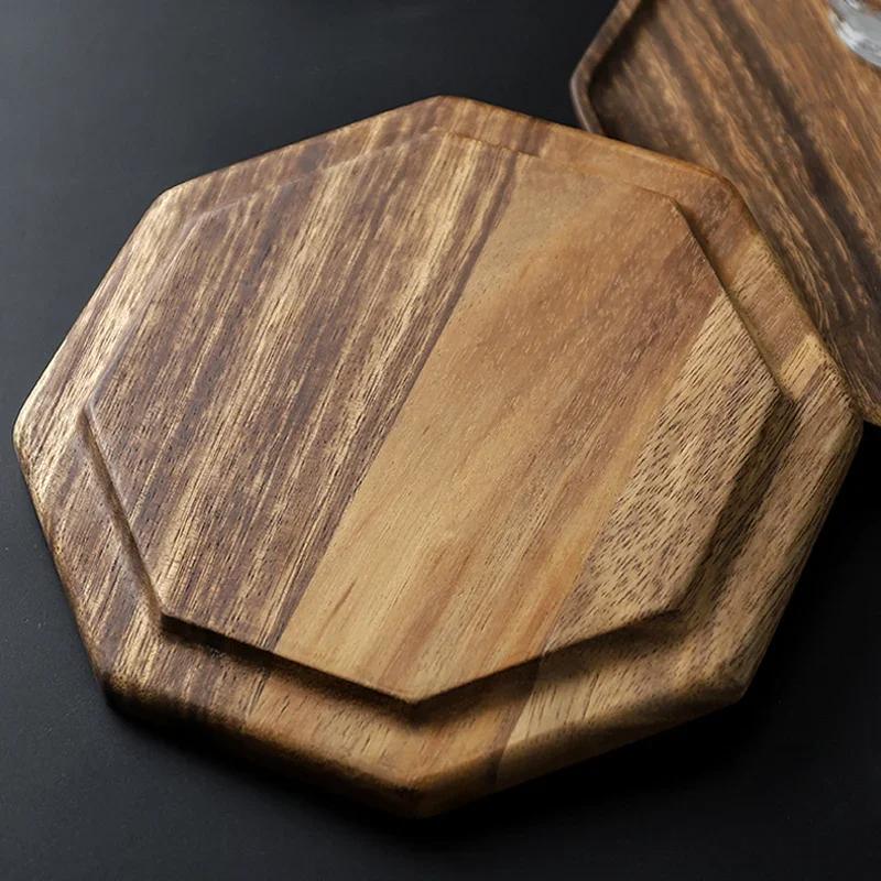Fashion Wooden Tea Tray Large Appetizer Snack Food Plate Coffee Dishes Kitchen Wood Serving Tray Decorative Tableware