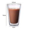 Double-wall Borosilicate Heat-resistant Glass Coffee Cup Insulated Milk Cup 380ml Without Handle
