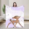 Cartoon Deer  Bambi Blankets  Fleece Funny Breathable Throw Blankets for Bed Sofa  Winter