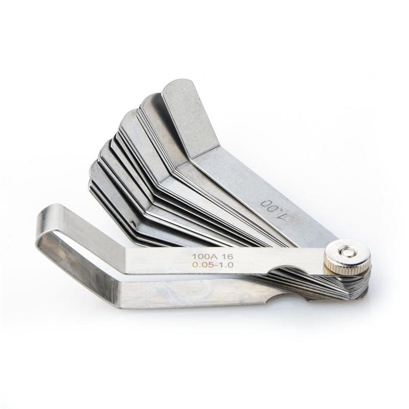 US STOCK Stainless steel Metric 0.127-0.508mm Valve Offset Feeler Gauge 16Blades