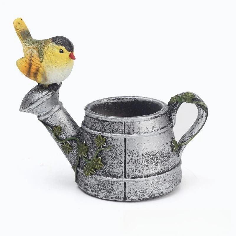 

Милый цветочный горшок, кашпо для суккулентов, горшок для суккулентов в виде птицы, мини-кашпо для суккулентов, декор для сада и балкона, цветочный горшок для рабочего стола, горшок для бонсай светло-серый