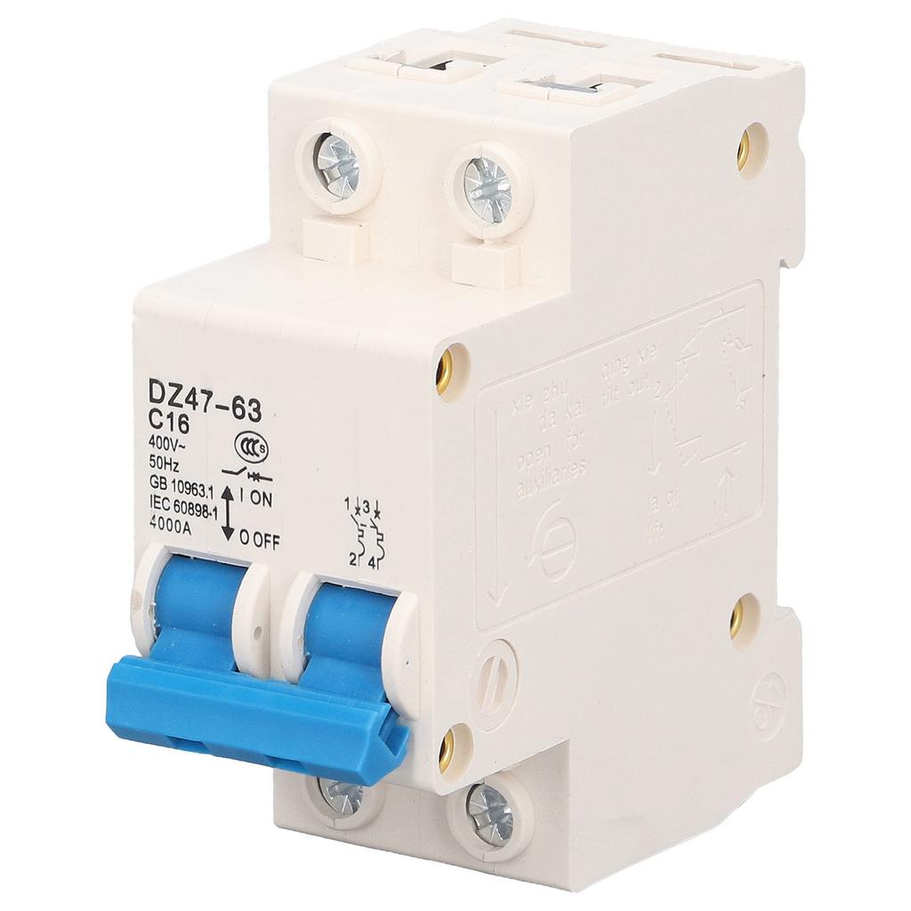 2P Miniature Circuit Breaker Multiple Protection Functions High Safety 16A 220V Circuit Leakage Breaker for Electricity