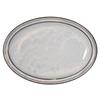 Rim Dot Plate L Black Clay Milky White 30304