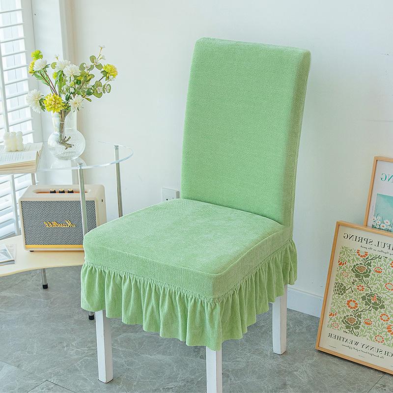 

Цельный эластичный чехол для стула для дома, современный универсальный чехол для стула, чехол для табурета, чехол для спинки стула, набор для обеденного стула, простой чехол 38*38*47cm