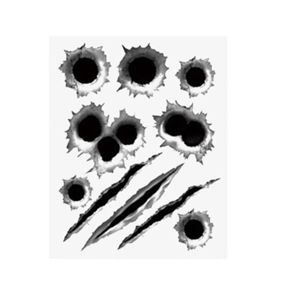 

Прохладный Забавный узор с пулевым отверстием Автомобиль Мотоцикл Шлем Велосипед DIY Наклейка Наклейка