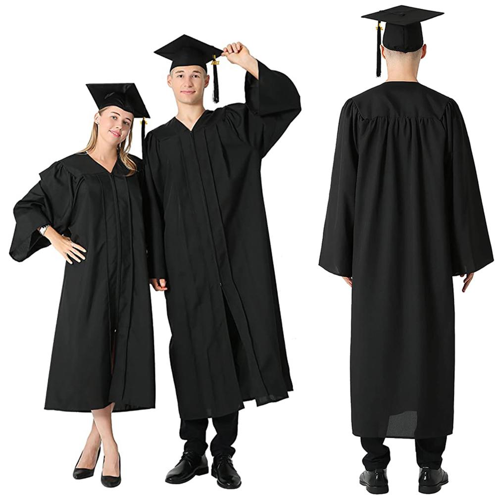 Grad University Graduation Gown Set Mortarboard Hat Bling Removable Tassel 2023 Happy Graduation