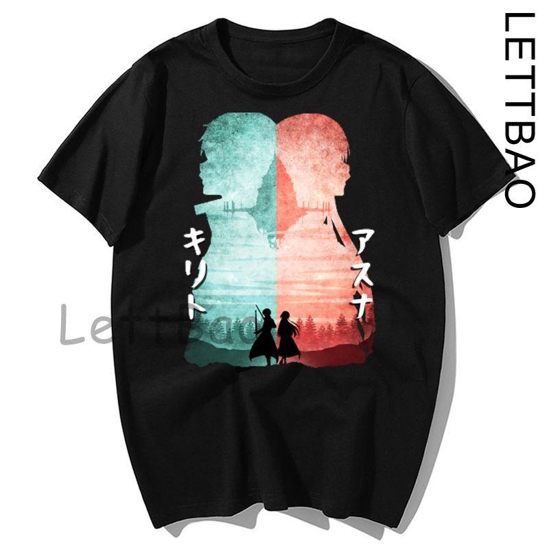 Spring Summer Novelty T Shirt Tops Harajuku Tees Anime Fashion Sword Art Online Sao Tshirt