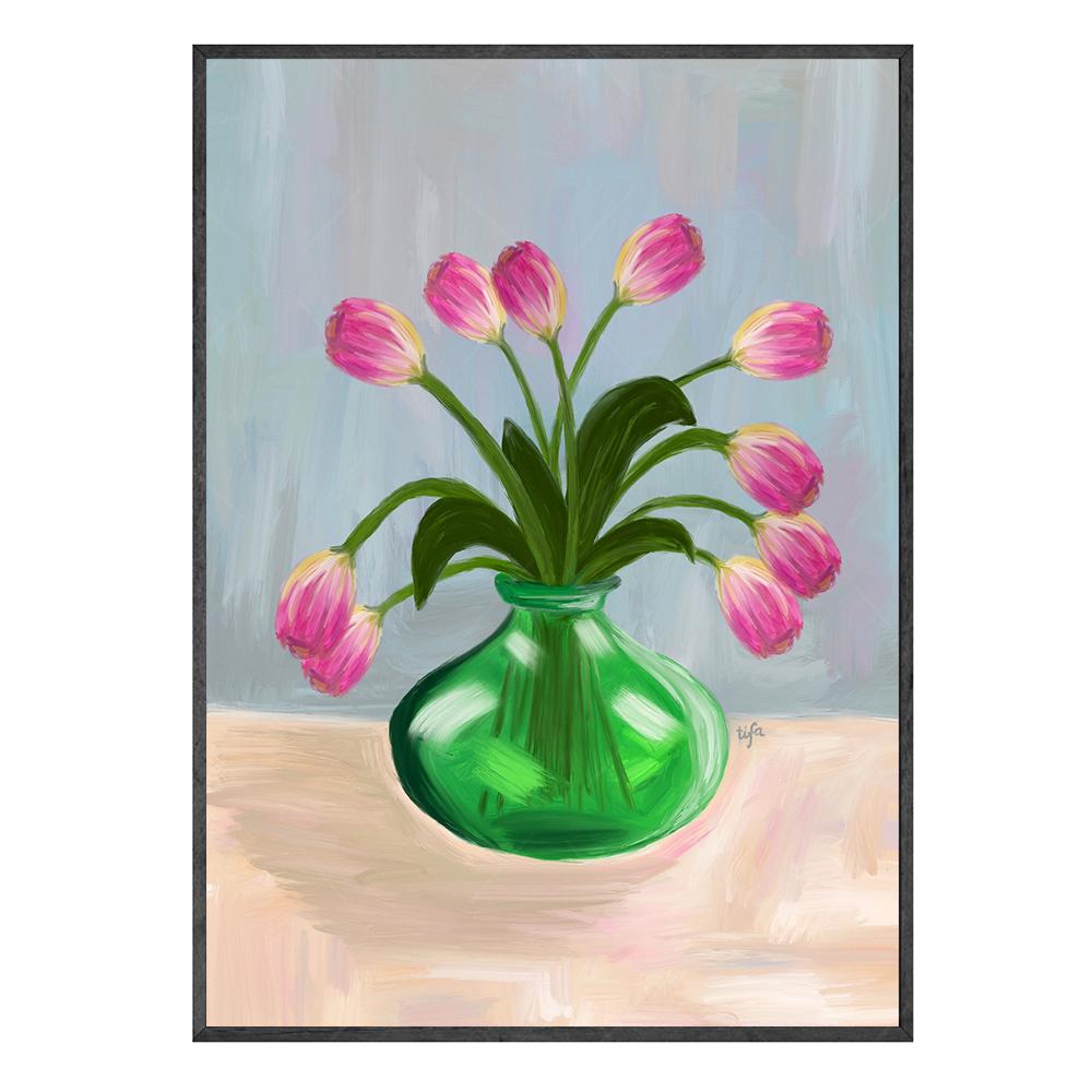 Positivity Kind Girl Quote Posters Art Prints Abstract Pink Flower Canvas Painting Colorful Boho Living Room Home Decor Pictures