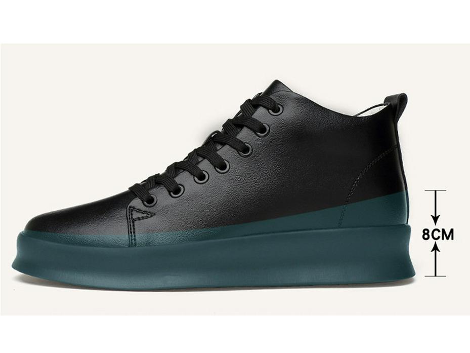 Summer Fashion 8CM Height Boost Men's Hidden Heel Korean Style British Trend Casual Skate Shoes