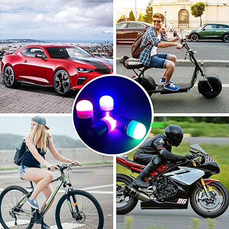 SEAMETAL 2 STÜCK Auto Auto Rad Reifen Reifen Licht Nabenlampe Luftventilschaft LED-Licht