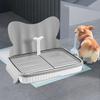 Dog Toilet Indoor Potty Tray Easy To Clean Sturdy with Guard Urinary Column Non Slip Grille for