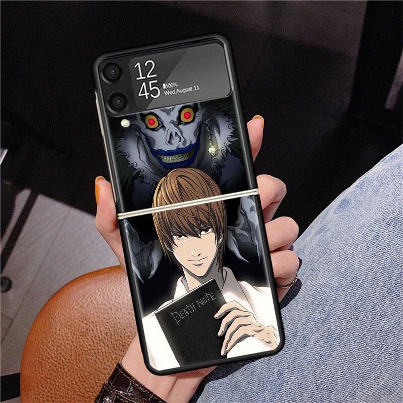 N-Note D-Death Anime Ryuk Phone Case For Samsung Z Flip 7 6 5 4 3 Galaxy ZFlip7 ZFlip6 ZFlip5 ZFlip4 ZFlip3 5G Print Cover
