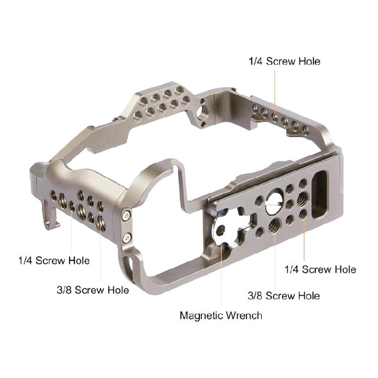 Lightweight Aluminum Camera Stabilizer Cage for R5/R5C Professional Use Durability Construction Accessories Integration