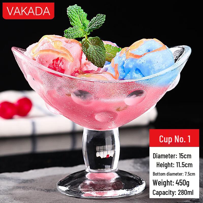 VAKADA Glass Ice Cream and Dessert Cup
