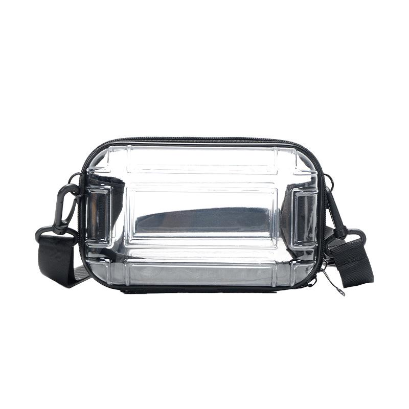 Portable Transparent PVC Mini Luggage Bag: Multi-Function Travel Messenger Bag for Phones and Accessories