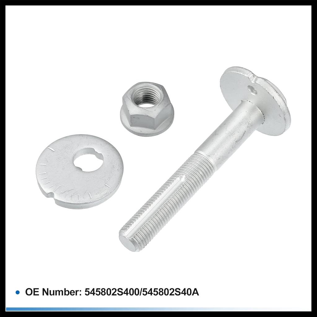 Suspension Arm Alignment Eccentric Adjustment Cam Bolt Camber Screw Fit for Nissan Armada 5.6L 2005-2015 No.545802S400/545802S40A - Pack of 3 Durable