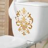 Patterned Toilet with Bathroom Bathroom Home Decoration Wall Sticker