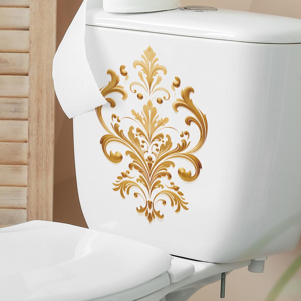 Patterned Toilet with Bathroom Bathroom Home Decoration Wall Sticker