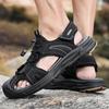 Men Sandals Hollow Summer Men Casual Shoes Non-slip Platform Sneakers Mesh Versatile Breathable Running Sports Sandals