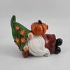 Resin Dwarf Sculpture Funny Miniature Statue Thanksgiving Pumpkin Decoration Gnome Figurine  Porch