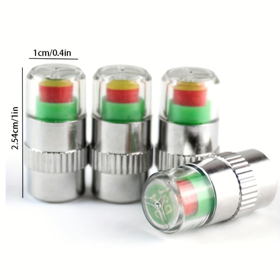 

4 шт. Автомобильный монитор давления в шинах, колпачки штока клапана, индикатор крышки корпуса, 3 цвета: красный, желтый, зеленый глаз 4pcs белый