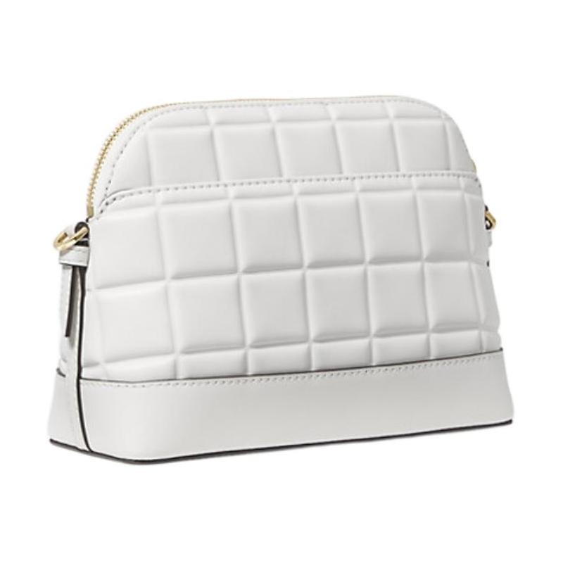 Michael Kors Gold-plated Hardware Leather Crossbody Shoulder Bag Large Women's White