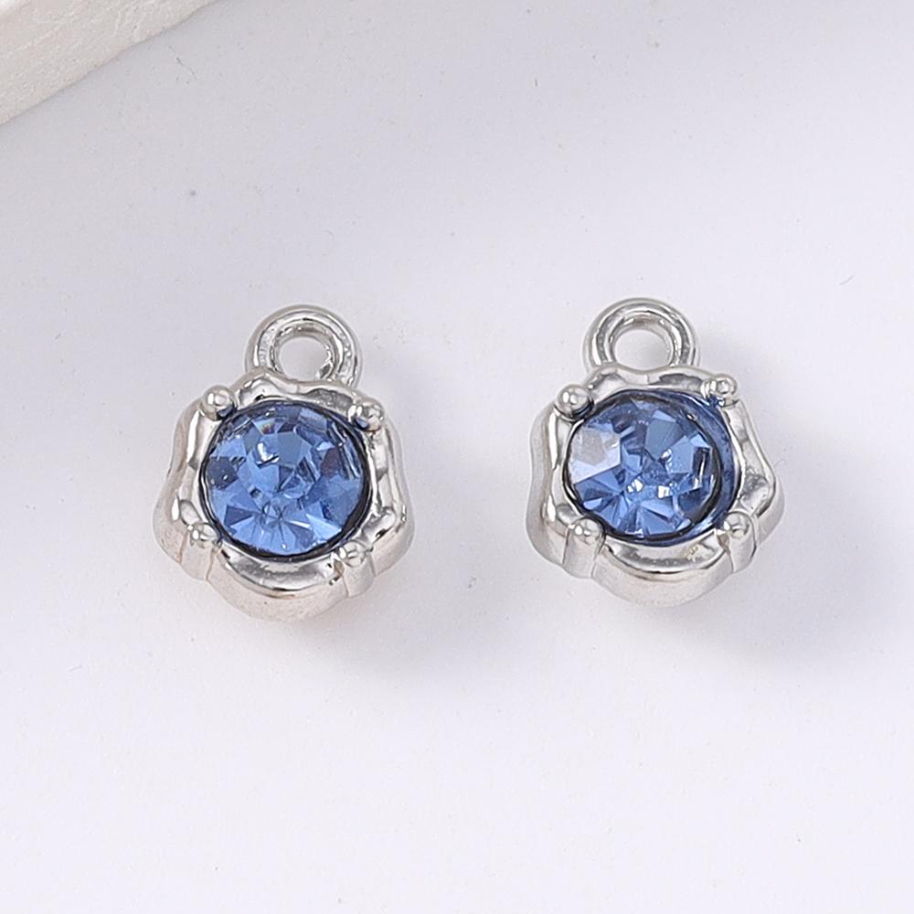 5pcs Sparking Crystal CZ Pendants Charms for Jewelry Making DIY Necklace Earrings Bracelet Accessories Supplies