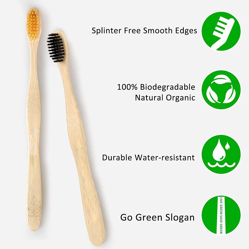 Bamboo Toothbrushes Green Toothbrush Soft Bristles Toothbrush Biodegradable Toothbrush For  Hygiene Product Eco-conscious
