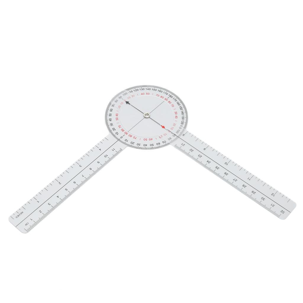 Protractor Angle Ruler Measurement Clear Scale Transparent Limb Angle Goniometer Ruler for Spinal Curvature