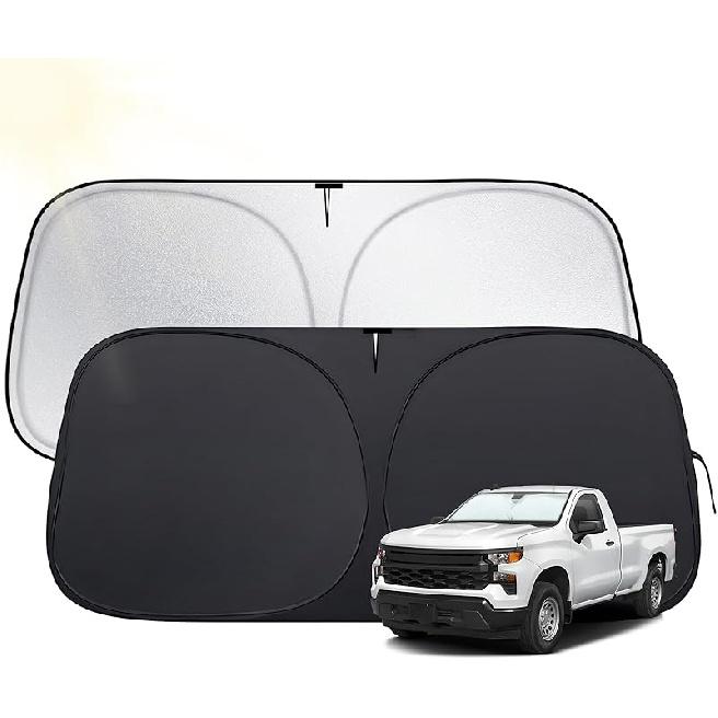 Windshield Sun Shade For Toyota 4Runner 2010-2025,  Fit Car Sun Shades With 420D Fabric & Foldable Memory Steel Wire, Sunshade For Car Windshield
