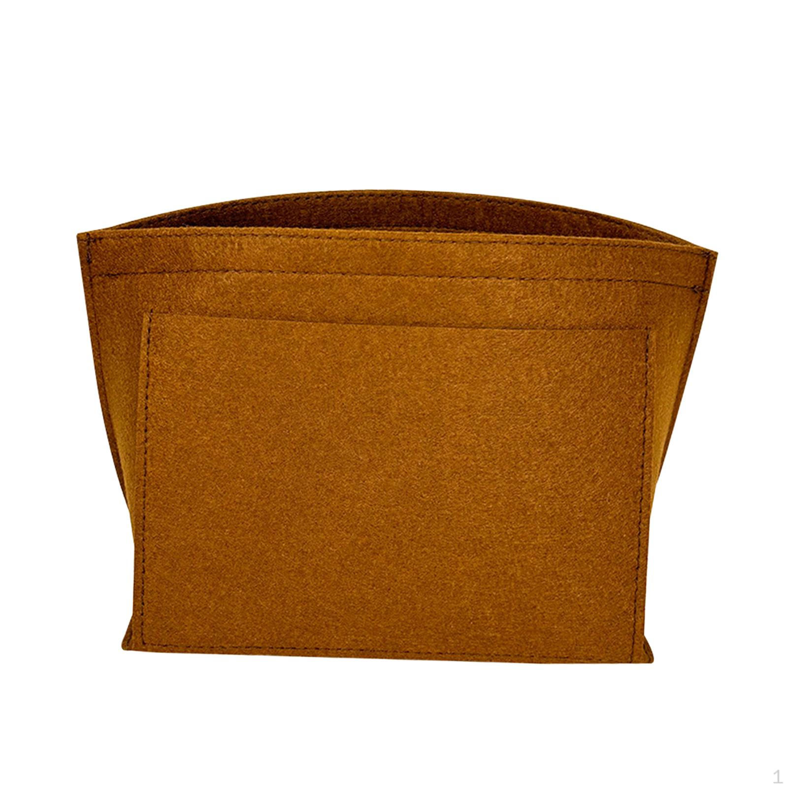 Органайзер для сумки Вставка Фетровый вкладыш для сумки Внутренний вкладыш для сумочки Косметичка Легкий Мягкий материал кофейный